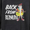 Women's - Disney - Straight Outta Bermuda Lightweight French Terry Wide Neck Long Sleeve Shirt - 2 of 4