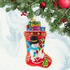 Huras Family 5.0 Inch Stocking With Snowman Presents Christmas Hand-Painted Tree Ornaments - 3 of 3