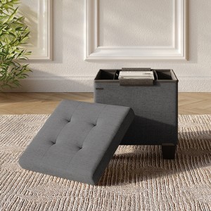 StorageBud Storage Ottoman for Bedroom End of Bed, Fabric Storage Bench, Large Storage Ottoman Bench, Entryway Bench with Storage - 1 of 4