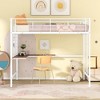 NicBex Twin/Full Size Loft Bed with Ladder and Desk,Loft Bed Frame with Guardrails and Metal Grid,Bed Frame for Kids,Box Spring Not Required - 2 of 4