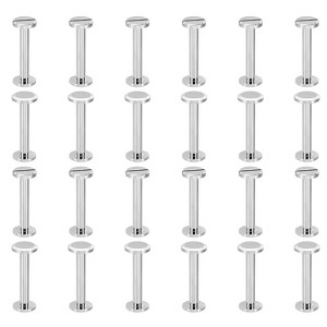 Unique Bargains Brass Rust-proof Durable Leather Belt Scrapbook Binding Chicago Screws 25 Sets - 1 of 4