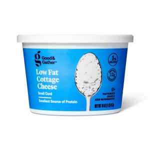 1% Milkfat Low fat  Small Curd Cottage Cheese - 16oz - Good & Gather™ - 1 of 3