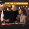 WeChef 5 Pack Restaurant Menu Covers Gate Fold for 8.5x14" & 4.25x14" Paper PU Leather for Wine List Coffee Bars Hotel - 4 of 4