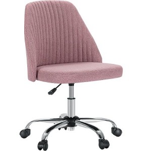 CAVINAS Armless Home Office Desk Chair with Wheels, Adjustable Swivel Task Chair, Ergonomic Office Chair, Computer Chair Vanity Chair - 1 of 4