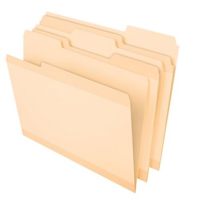 Pendaflex Reinforced File Folder 3-Tab Letter Size Man 86212