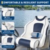 Garvee High Back Boat Seat with Armrests, Flip-Up Captain Boat Seat for Fishing/Pontoon Boats, with Aluminum Hinges, Stainless Steel Screws - 3 of 4