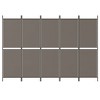 vidaXL 5-Panel Room Divider with Fabric Surface - Modern Decorative Screen in Anthracite - 3 of 4