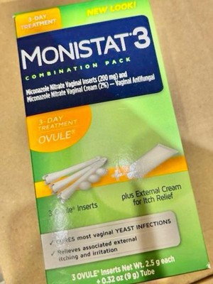 Monistat 3-Dose Yeast Infection Treatment 3 Prefilled Applicators ...