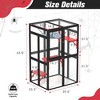 Sevobal Pet Carriers, Gothic Cat Cages Indoor Enclosure with Platforms and Hammock for 1-3 Cats, Black, 39.4"*33.3"*63.8" - 4 of 4