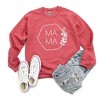 Simply Sage Market Women's Graphic Sweatshirt Mama Floral Hexagon - 2 of 2