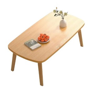 homfan Folding Coffee Table, Collapsible Wooden Mini Desk, Multifunctional Mid Century Modern Rustic Coffee Tables - 1 of 4