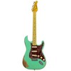 Sawtooth ES Relic Electric Guitar, Surf Green with Tortoise Pickguard - 2 of 4