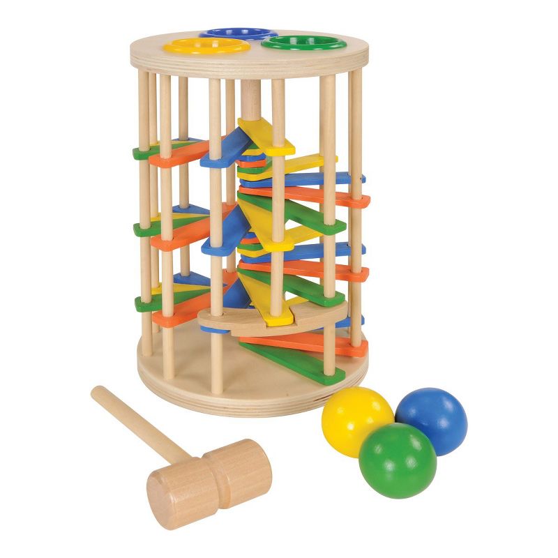 Kaplan Early Learning Wooden Spiral Hammer Tower, 1 of 4