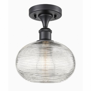 Ithaca - 1 Light Semi-Flush Mount In Industrial Style-9.5 Inches Tall and 8 Inches Wide - 1 of 1