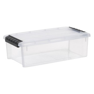 5.75qt Storage Bin with Lid and Secure Latching Buckles - 1 of 4