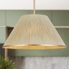 LNC Rubropaha 1-Light 20.5" Mid-Century Modern Come Pendant LIGHTS, Gold with Jute Rope - 4 of 4