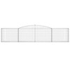 vidaXL Galvanized Iron Arched Gabion Basket - Durable, Corrosion-Resistant Outdoor Stone Cage Retaining Wall for Garden Decor - 3 of 4