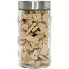 Amici Pet Maxwell Paw Large Glass Storage Canister, 56 oz. , Clear w/ Silver Lid - 3 of 4