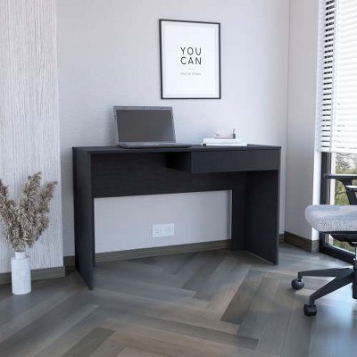 Anybear Black Writing Computer Desk with One Drawer