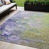 Artichoke Green Purple And Lilac Abstract Washable Indoor Outdoor Area Rug - 2 of 4