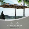 NicBex 9.5FT Double-Sided Patio Umbrella,Outdoor Patio Umbrella with Push Button Tilt & Crank,12-Rib Outdoor Market Umbrella for Pool,Garden - 2 of 4