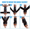 Unique Bargains Ankle Brace Achilles Tendon Wrap Support Adjustable Ankle Compression Sleeve Socks 1 Pair - 2 of 4