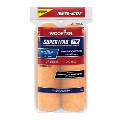 Wooster Super/Fab FTP Knit 6 1/2 in. W X 1/2 in. Jumbo Paint Roller Cover 2 pk (Case of 12)