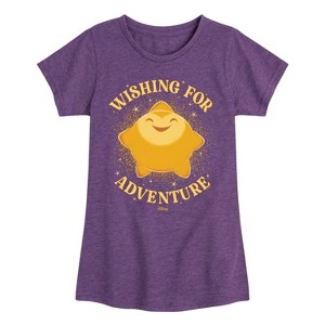 Girls' - Disney - Wishing For Adventure Fitted Short Sleeve Graphic T-Shirt - 1 of 4