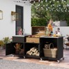 Costway 80" Outdoor Grill Table with Sink Drainage Cabinet Removable Stainless Steel Top - 2 of 4