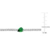 EVERLY JEWELRY | Sterling Silver 4.63 CT TGW Created Emerald and Created White Sapphire Bracelet - 7.5 in - 3 of 4