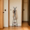 Industrial Style Coat Rack Stand with 2 Shelves: Sturdy, Stylish Organizer for Clothes, Hats, and Bags - 3 of 4