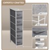 Sorbus 5 Drawers Narrow Dresser with Steel Frame, Wood Top & Easy Pull Fabric Bins for Small Spaces, Closets, Bedrooms, Bathrooms & Laundry - 3 of 4