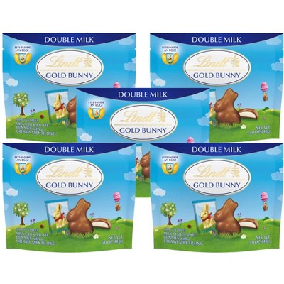 Lindt Milk Chocolate Gold Bunnies Double Milk - 5 bags, 5 oz each