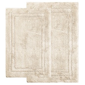 Non-Slip Machine Washable Solid Cotton 2 Piece Bathroom Rug Set by Blue Nile Mills - 1 of 4