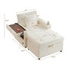 QingMoon Single Lounge Chaise Chair, Corduroy Lazy Sofa with Storage Ottoman, Table Board and Cup Holders for Living Room, Apartment - 4 of 4