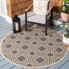 Courtyard CY6112 UV & Stain Resistant Non-Shedding Power Loomed Indoor/Outdoor Rugs - Safavieh - 2 of 3