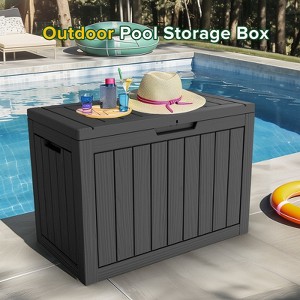 Yardgrace 35/50/90/100 Gallon Deck Box Weather Resistant Storage and Seating Outdoor Deck Box - 1 of 4