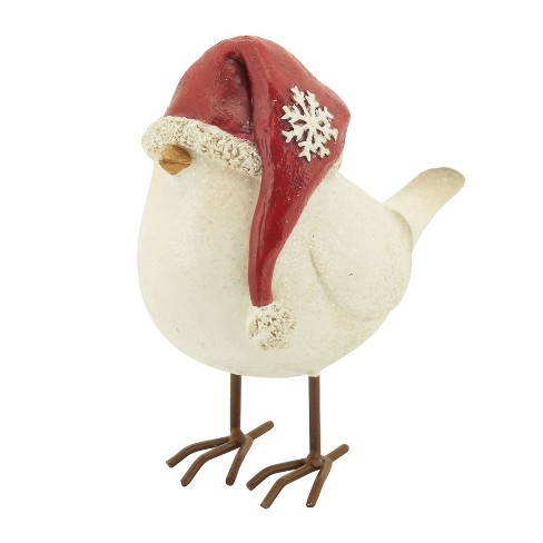 Saro Lifestyle Bird With Santa Hat Home Decoration : Target