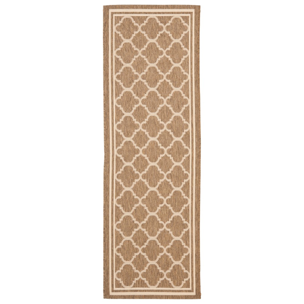 2'3inX14' Rectangle Renee Outdoor Rug Brown/Bone - Safavieh