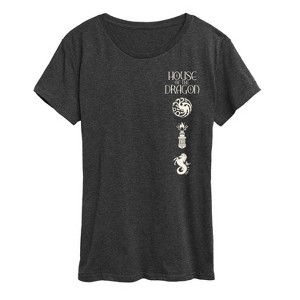 Women's House of the Dragon Symbol Logo Short Sleeve Graphic T-Shirt ...