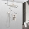 10-Inch Luxury Rainfall Shower Head: Complete Bathroom Shower System with Mixer, Wall-Mounted Combo Set - 4 of 4