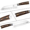 imarku Santoku Knife, 7 inch Kitchen Knife Ultra Sharp Cooking Knife-German HC Stainless Steel 7Cr17Mov - Ergonomic Pakkawood Handle, Orange - 4 of 4