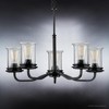 Urban Ambiance Luxury French Rustic Chandelier,  21.125"H x 27.125"W,  Midnight Black Finish, UHP3781 - 3 of 4