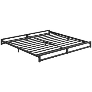Coucheta Bed Frame,Metal Platform Bed Frame with Steel Slats Support,6 Inch Tall,Mattress Foundation,Easy Assembly,No Box Spring Needed,Black - 1 of 4