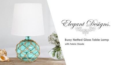 Glass buoy deals table lamp