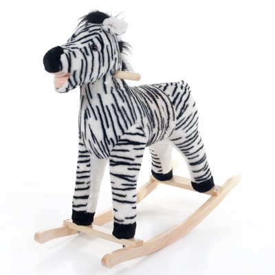 Toy Time Kids' Zebra Plush Rocking Animal Toy