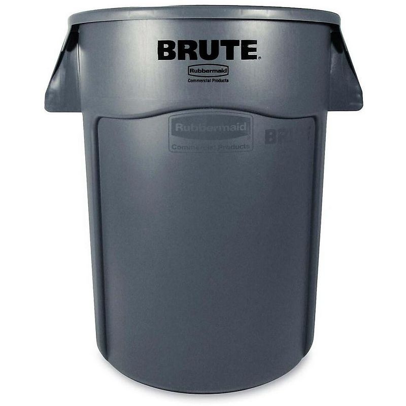 Rubbermaid Commercial Round Brute Container Plastic 10 gal Gray 2610GRA, 2 of 3