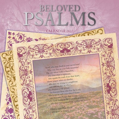 The Gifted Stationery 2021 - 2022 Monthly Wall Calendar, 16 Month, Beloved Psalms Lifestyle Theme with Reminder Stickers, 12 x 12 in