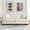 Set of 2 Luxury Chesterfield Velvet Sofa,6-Seater Tufted Couch with Nailhead Trim,77" 3-Seater Sofa for Living Room,Apartment-Baofuwish - 3 of 4