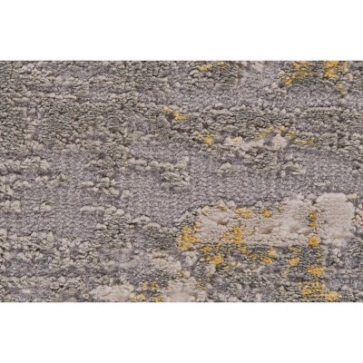 Waldor Modern Abstract Gray and Gold 5' x 8' Area Rug